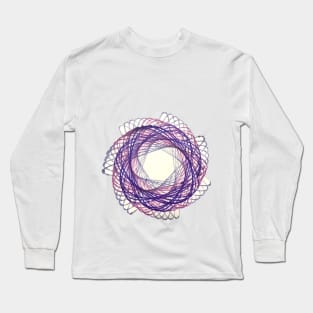 Spirograph Purple Vertigo Swirl Long Sleeve T-Shirt